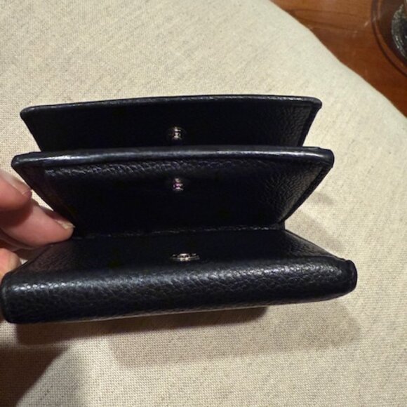 Saint Laurent Trifold Wallet, Black Leather - Picture 6 of 7